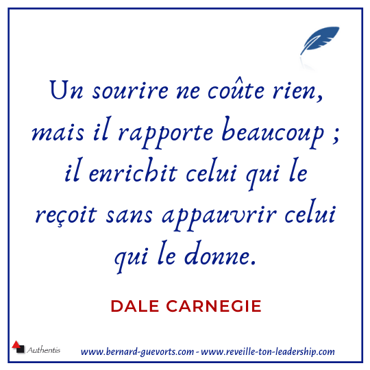 Citation de Dale Carnegie sur le sourire