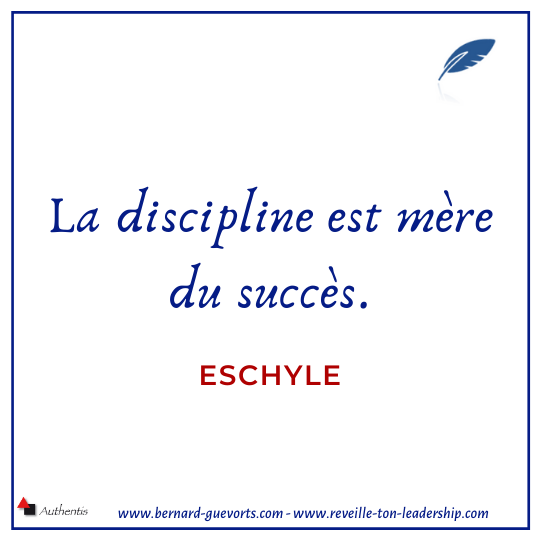 Citation d’Eschyle sur la discipline 