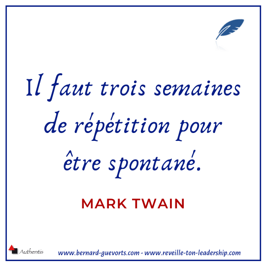 Citation de Mark Twain sur la répétition