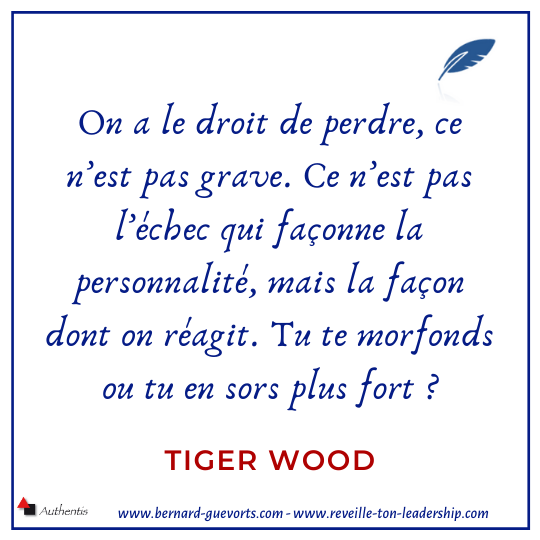 Citation de Tiger Wood sur l'échec