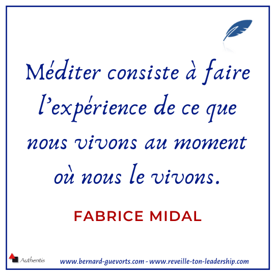 Citation sur la méditation de Fabrice Midal