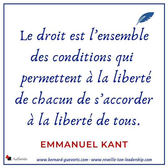 Citation de Kant sur la liberté et le droit