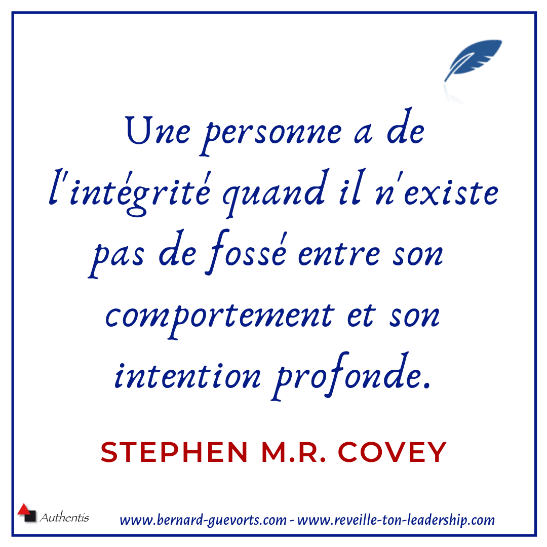 Citation sur l'intégrité de Stephen MR Covey