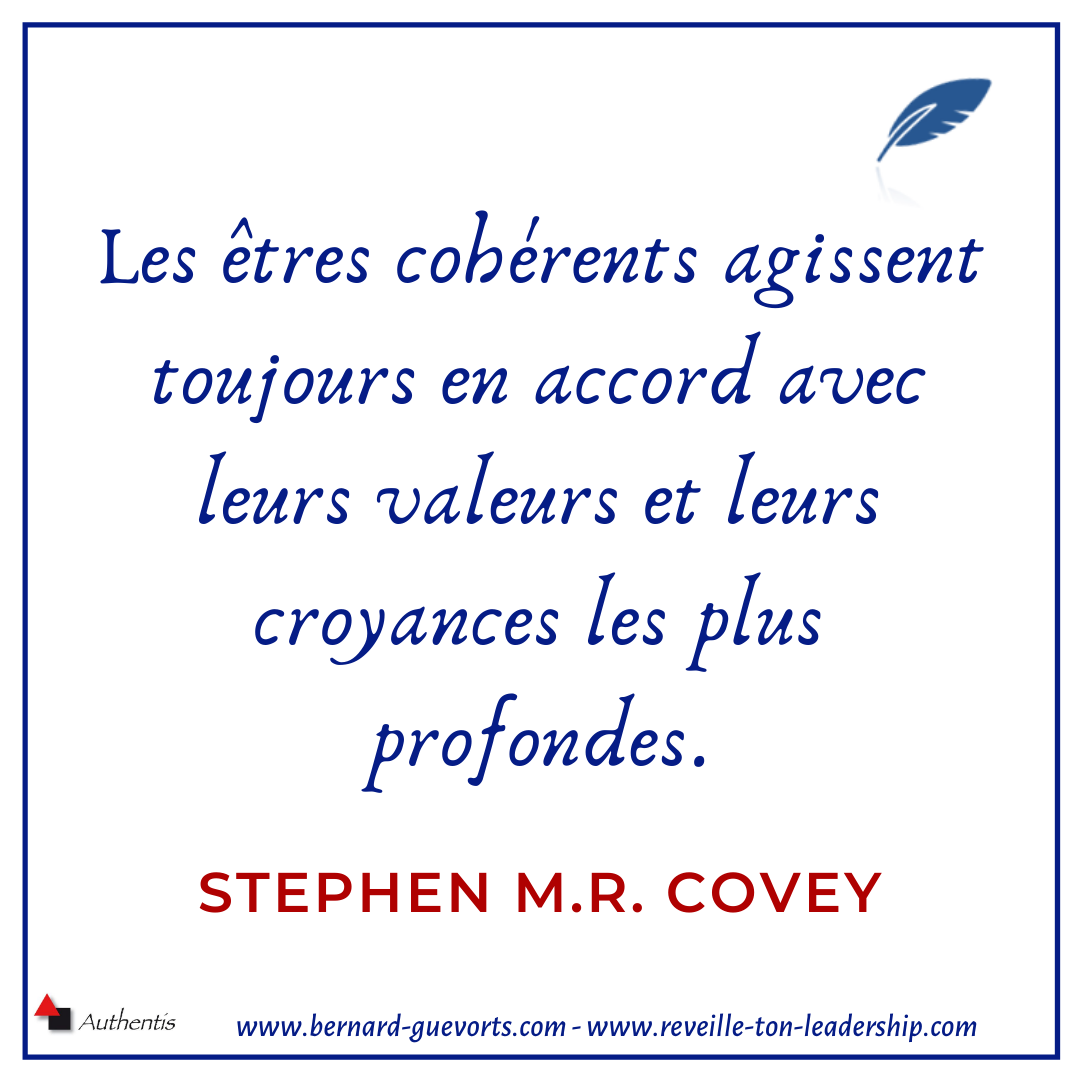 Citation sur les valeurs Stephen MRCovey