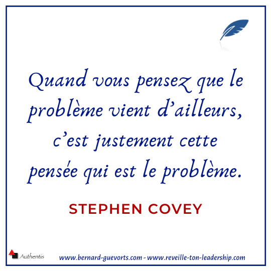 Citation de Stephen Covey sur le problème