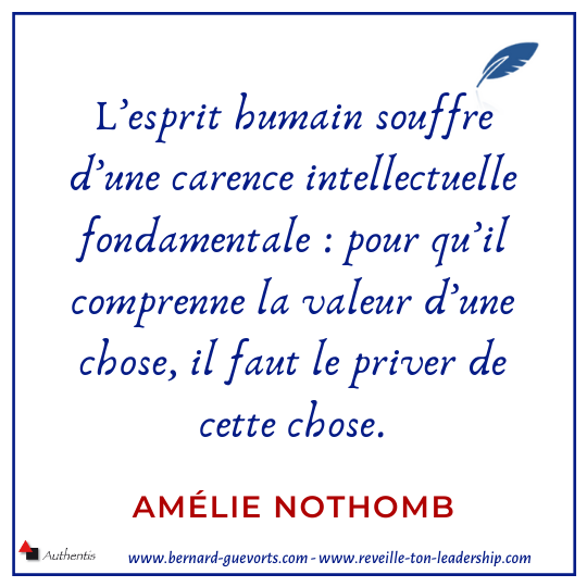 Citation d'Amélie Nothomb sur l'esprit humain