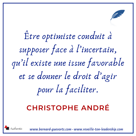 Citation de Christophe André sur l'optimisme