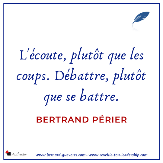 Citation sur la prise de parole de Bertrand Périer