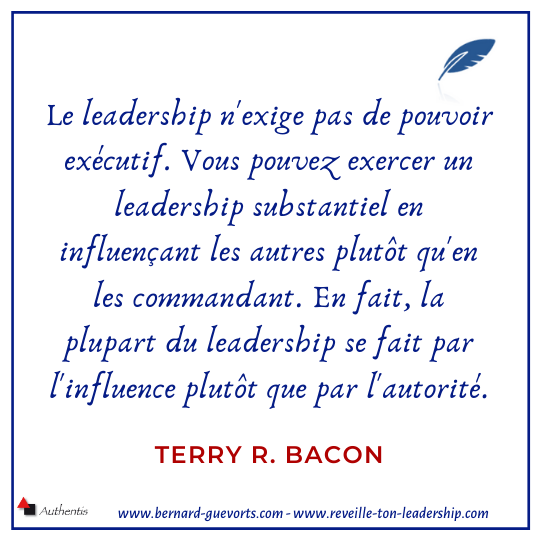 Citation sur le leadership et la position de Terry Bacon