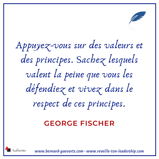Citation sur les valeurs et les principes de G Fischer