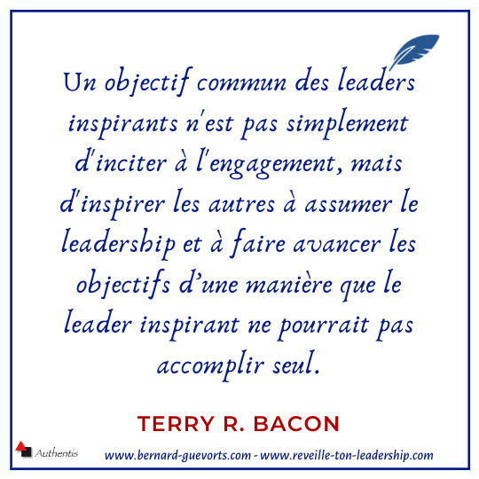 Citation de Terry Bacon sur le leadership inspirateur