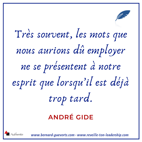 Citation d'André Gide sur les mots et les émotions